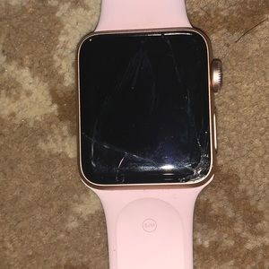 Series 3 Apple Watch With Soft Pink Leather Band